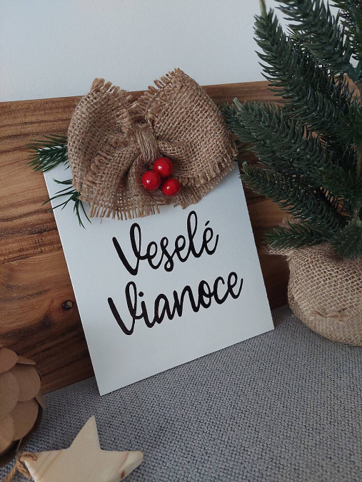 Tabuľka Veselé Vianoce jc handmade SAShE sk