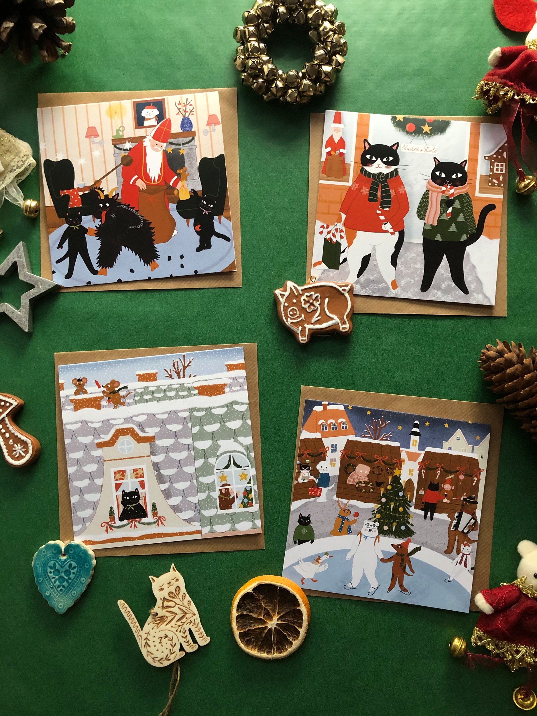 Všetky vianočné karty so zvieracou tématikou