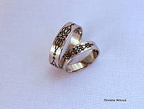 Prstene - Obrúčky s folklórnym vzorom - 6910451_