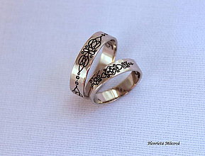 Prstene - Obrúčky s folklórnym vzorom (Novohrad/Šariš) - 6910451_