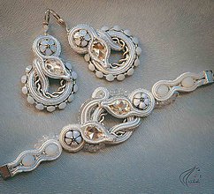 Sady šperkov - Romantic wedding - svadobné šujtášové náušnice - 6913566_