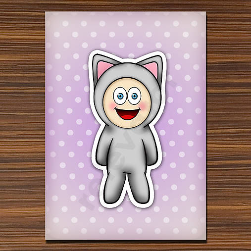 Zápisníky zvierací kostým ((bodkovaný) - mačka)