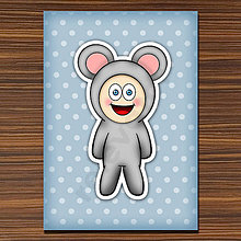 Papiernictvo - Zápisníky zvierací kostým ((bodkovaný) - myš) - 6919468_
