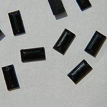 Iný materiál - Našívacie kamienky obdĺžnik 10x5 (čierna) - 6923318_