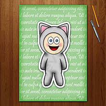 Papiernictvo - Zápisníky zvierací kostým ((písmená) - mačka) - 6926342_