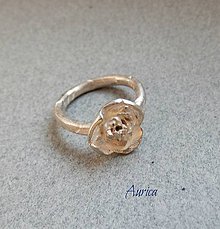 Prstene - Strieborný prsteň - Kvietok - 6929389_