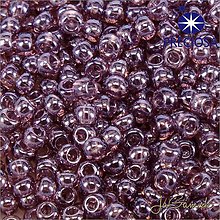 Korálky - Rokajl Preciosa 10/0 fialová priehľadná s listrom 10 g (12002) - 6931916_