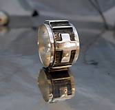 ruženec - široký pánsky prsteň - AG 925  