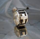 Pánske šperky - ruženec - široký pánsky prsteň - AG 925 - 6932886_