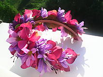 Ozdoby do vlasov - Parta "Purple flowers..." - 6935914_