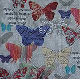 Papier - servítka "Vintage motýle" - 6938951_