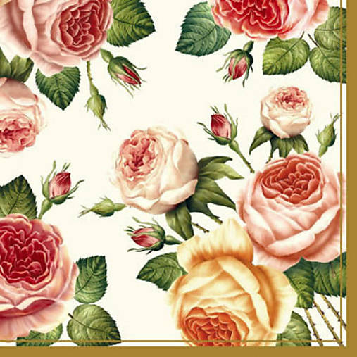  - Servítka "Tea roses Cream" - 6938462_