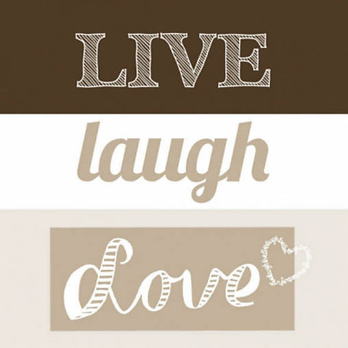  - Servítka "Live Laugh Love sand", ihneď - 6938543_
