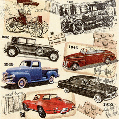  - Servítka "Classic cars" - 6938648_