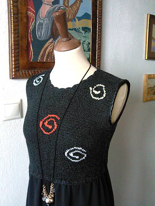 Šaty - "asymetrické šaty s volútkami" - 6940739_