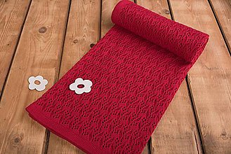 Detský textil - Detská deka na leto, "Miss", OEKO-TEX® - Červená - 6941564_