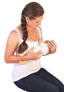 Oblečenie na dojčenie - 3v1 tielko pre tehotné, dojčiace, nedojčiace s čipkou - 76 faireb - 6941889_