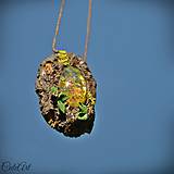 Náhrdelníky - Levanduľový les - náhrdelník s kvetmi - 6946539_