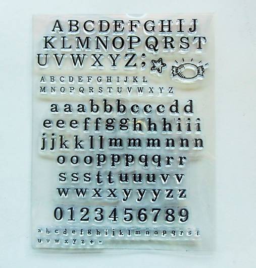  - Silikónové razítka, pečiatky - 14x18 cm - abeceda, písmenká, - 6951880_
