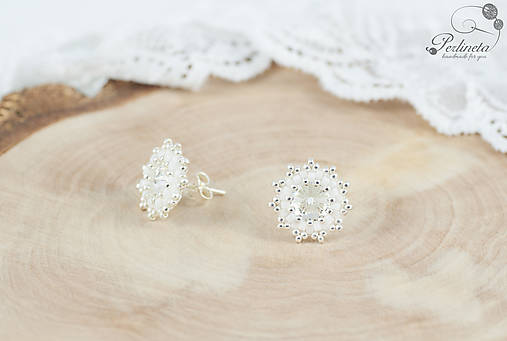 Náušnice - Mini Crystal - White - 6951587_