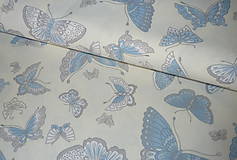 Textil - Látka Belasý motýľ - 6958564_