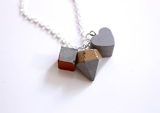 Náhrdelníky - Mini betónový mix náhrdelník - 6961227_