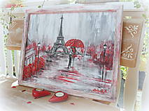 Obrazy - Obraz na stenu-malba vo Vintage ráme "Romance in Paris" :) - 6963021_