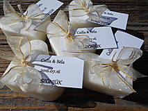 Darčeky pre svadobčanov - sviečky pre hostí /zlatá - 6963267_