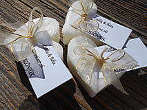 Darčeky pre svadobčanov - sviečky pre hostí /zlatá - 6963268_