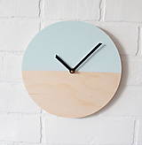 Hodiny - Nástenné hodiny Mentolový minimalizmus (30 cm) - 6964321_