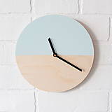 Hodiny - Nástenné hodiny Mentolový minimalizmus (30 cm) - 6964322_