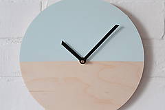 Hodiny - Nástenné hodiny Mentolový minimalizmus (30 cm) - 6964324_