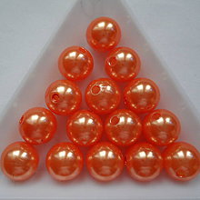 Korálky - GLANCE plast 10mm-10ks (oranžová) - 6969285_