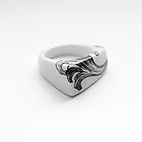 Prstene - Prsteň čierny dekor / RING RING - čierny - 6966040_