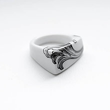 Prstene - Prsteň čierny dekor / RING RING - čierny - 6966040_