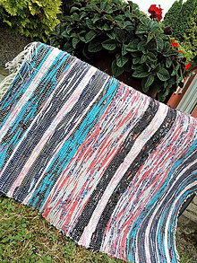 Úžitkový textil - Rohožka modrá,čierna, ružová 85x72cm - 6968303_