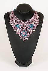 Náhrdelníky - farebný náhrdelník candy cotton - "sweet lace" - 6973223_