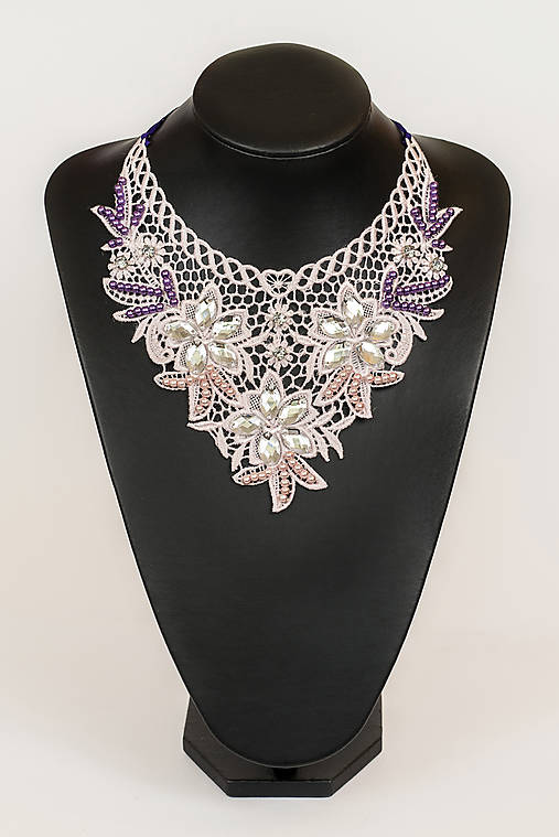 farebný náhrdelník candy cotton - "sweet lace"