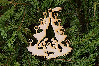 Dekorácie - Drevené vianočne ozdoby z dreva 30 - 6982705_