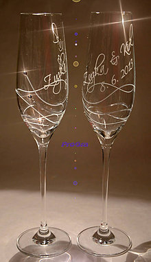 Nádoby - Gabrielle - svadobné poháre 2 ks - 6984021_