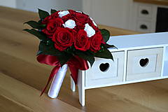 Kytice pre nevestu - Romantická svadobná kytica z konzervovaných kvetov - 6987650_