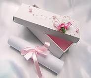 Svatební oznámení v krabičce- se srdíčkem