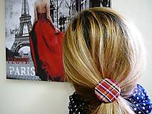 Ozdoby do vlasov - Gumičky do vlasov s buttonkami Ružové bodky - 6993255_