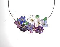 Náhrdelníky - violet flowers - 6994711_