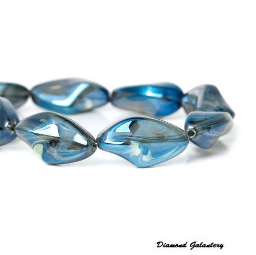 Korálky - Sklenená korálka 23x13 mm  - 6996427_