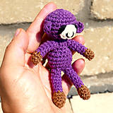 Hračky - maličká fialová opička - 6995158_