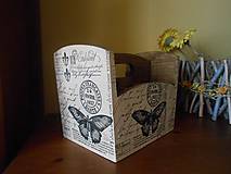 Úložné priestory & Organizácia - stojan do kuchyne vintage motýľ - 6998153_