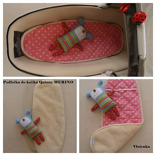 Detský textil - Podložka do kočíka Quinny 100% ovčie runo MERINO Top - 7000592_