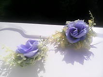 Náramky - Kvetinový náramok "Belasá modrá ružička" - 6997975_