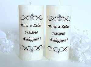Sviečky - Pre Máriu a Ľuboša s vôňou vanilky - 7002074_
